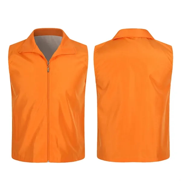 Folding Collar Uniform Volunteer Vest w/Zipper - Folding Collar Uniform Volunteer Vest w/Zipper - Image 12 of 16