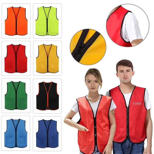 2 Pocket Uniform Volunteer Vest w/Zipper - 2 Pocket Uniform Volunteer Vest w/Zipper - Image 0 of 9
