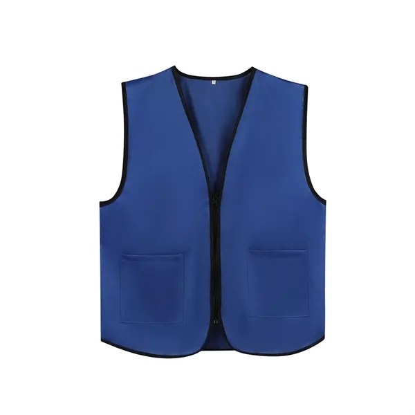 2 Pocket Uniform Volunteer Vest w/Zipper - 2 Pocket Uniform Volunteer Vest w/Zipper - Image 7 of 9