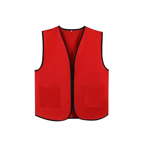 2 Pocket Uniform Volunteer Vest w/Zipper - 2 Pocket Uniform Volunteer Vest w/Zipper - Image 4 of 9