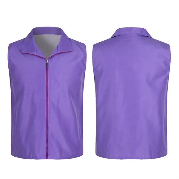 Folding Collar Uniform Volunteer Vest w/Zipper - Folding Collar Uniform Volunteer Vest w/Zipper - Image 10 of 16