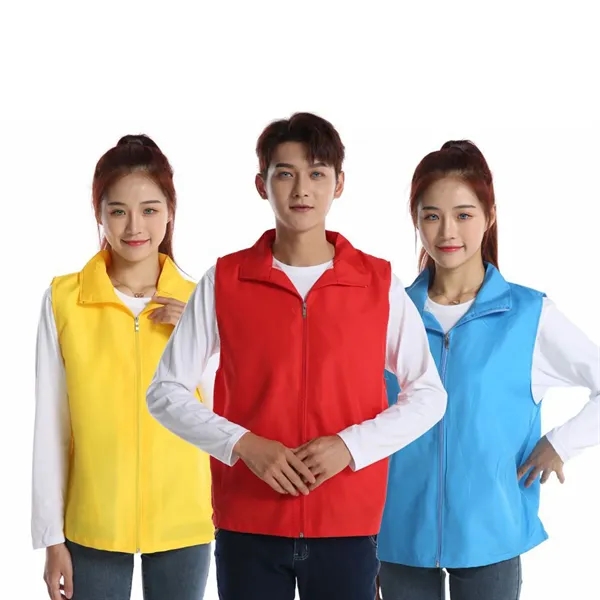 Folding Collar Uniform Volunteer Vest w/Zipper - Folding Collar Uniform Volunteer Vest w/Zipper - Image 1 of 16