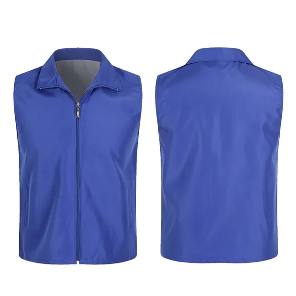 Folding Collar Uniform Volunteer Vest w/Zipper - Folding Collar Uniform Volunteer Vest w/Zipper - Image 9 of 16