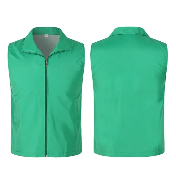 Folding Collar Uniform Volunteer Vest w/Zipper - Folding Collar Uniform Volunteer Vest w/Zipper - Image 8 of 16