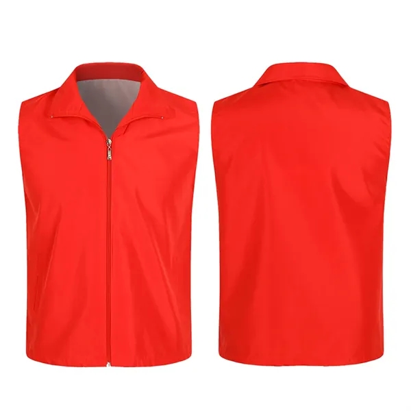 Folding Collar Uniform Volunteer Vest w/Zipper - Folding Collar Uniform Volunteer Vest w/Zipper - Image 7 of 16
