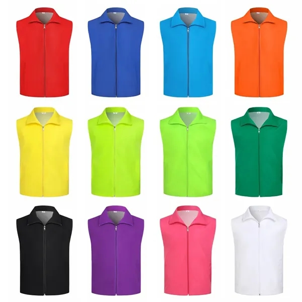 Folding Collar Uniform Volunteer Vest w/Zipper - Folding Collar Uniform Volunteer Vest w/Zipper - Image 3 of 16
