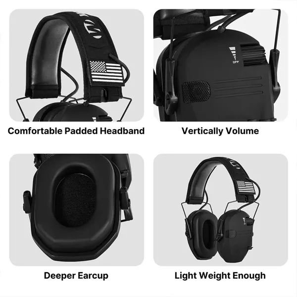 Tactical Electronic Shooting Ear Protection Muff - Tactical Electronic Shooting Ear Protection Muff - Image 4 of 5