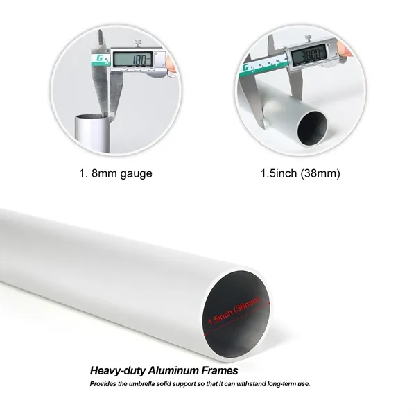 7' Heavy Duty Aluminum Market Umbrella (Dye Sublimation) - 7' Heavy Duty Aluminum Market Umbrella (Dye Sublimation) - Image 2 of 6