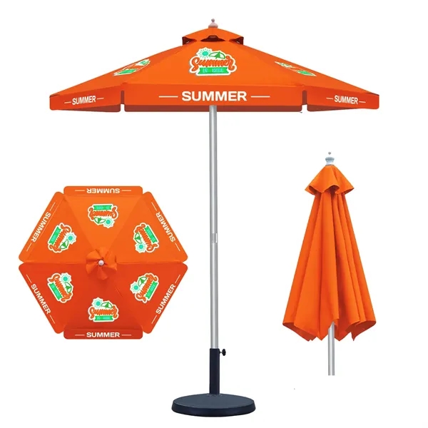 7' Heavy Duty Aluminum Market Umbrella (Dye Sublimation) - 7' Heavy Duty Aluminum Market Umbrella (Dye Sublimation) - Image 6 of 6