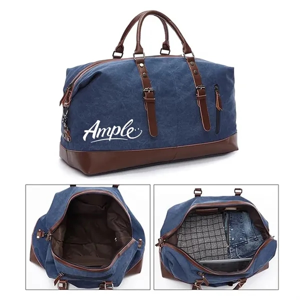 Large Canvas Travel Tote Duffel Shoulder Handbag - Large Canvas Travel Tote Duffel Shoulder Handbag - Image 0 of 3