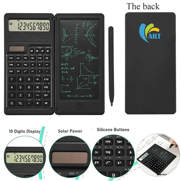 2 in 1 LCD Scientific Calculator with Notepad - 2 in 1 LCD Scientific Calculator with Notepad - Image 0 of 4