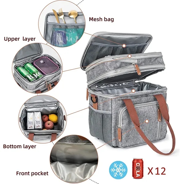 Collapsible Insulated  Lunch Cooler Bag - Collapsible Insulated  Lunch Cooler Bag - Image 1 of 4