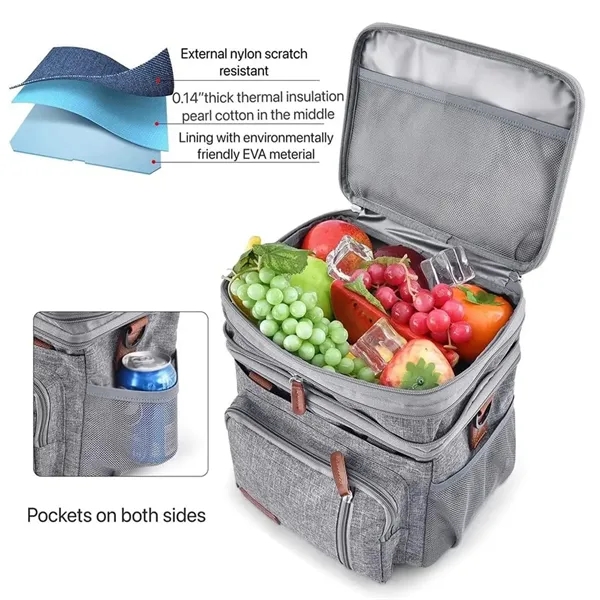 Collapsible Insulated  Lunch Cooler Bag - Collapsible Insulated  Lunch Cooler Bag - Image 2 of 4