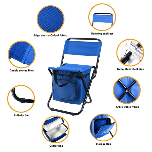 Portable Foldable Camping Chair with Cooler - Portable Foldable Camping Chair with Cooler - Image 1 of 4