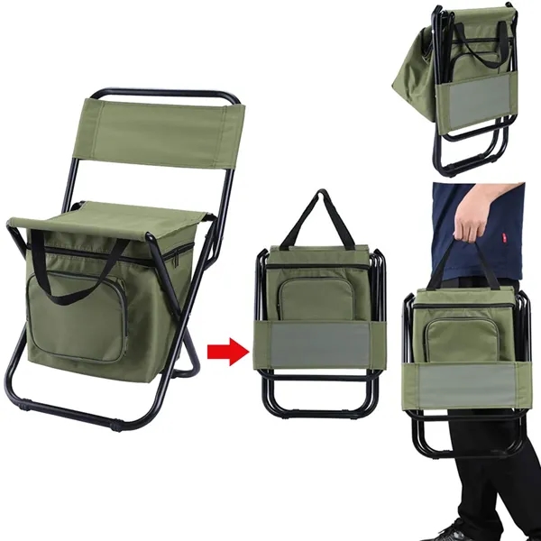Portable Foldable Camping Chair with Cooler - Portable Foldable Camping Chair with Cooler - Image 2 of 4