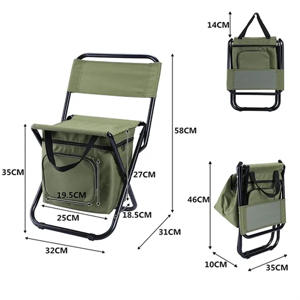 Portable Foldable Camping Chair with Cooler - Portable Foldable Camping Chair with Cooler - Image 4 of 4