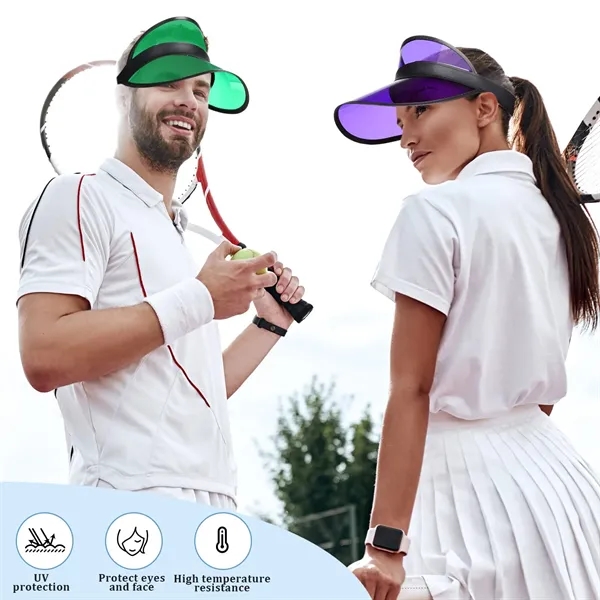PVC Clear Transparent Sun Visor Hats - PVC Clear Transparent Sun Visor Hats - Image 3 of 3