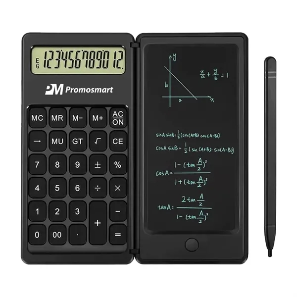 Foldable Desktop Calculator with Writing Notepad - Foldable Desktop Calculator with Writing Notepad - Image 0 of 3