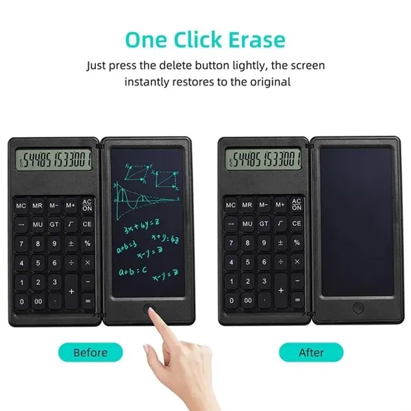 Foldable Desktop Calculator with Writing Notepad - Foldable Desktop Calculator with Writing Notepad - Image 3 of 3