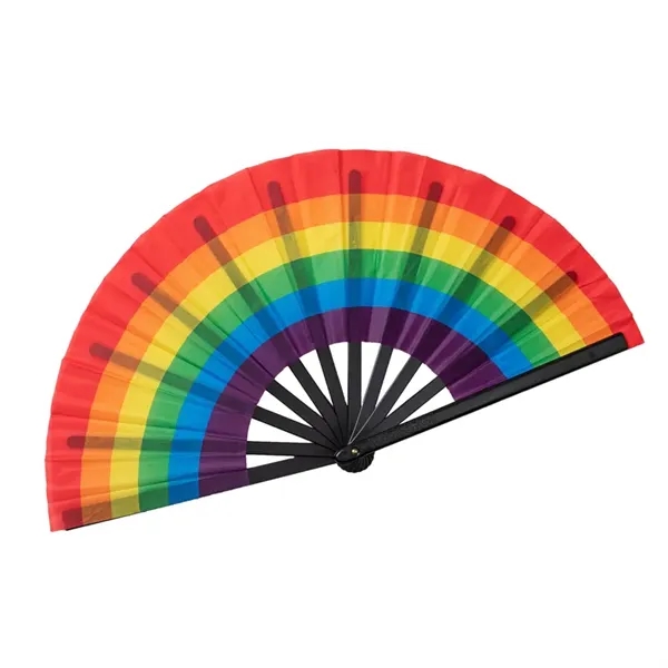 Large Folding Fabric Hand Fans Performance Kung Fu Fan - Large Folding Fabric Hand Fans Performance Kung Fu Fan - Image 2 of 2