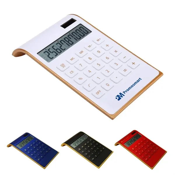 10 Digits Dual Powered Slim Desktop Calculator - 10 Digits Dual Powered Slim Desktop Calculator - Image 0 of 3