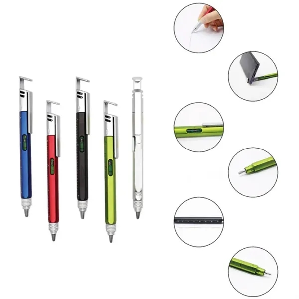 Versatile 6 In 1 Pen Spirit Level Screwdriver Phone Holder - Versatile 6 In 1 Pen Spirit Level Screwdriver Phone Holder - Image 2 of 3