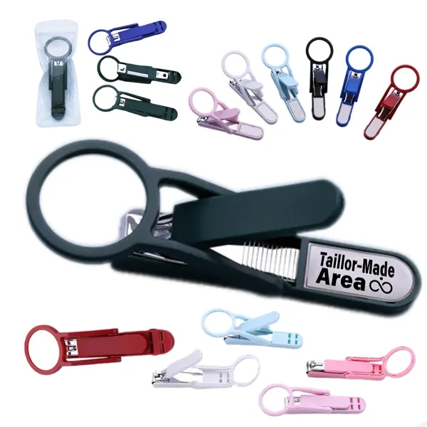Custom Logo Clipper Nail Cutter with Magnifying Glass - Custom Logo Clipper Nail Cutter with Magnifying Glass - Image 0 of 3