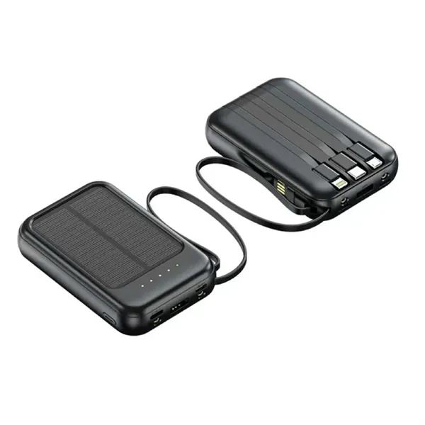 20000mAh Portable Solar Power Bank Charger Built-in Cables - 20000mAh Portable Solar Power Bank Charger Built-in Cables - Image 3 of 3