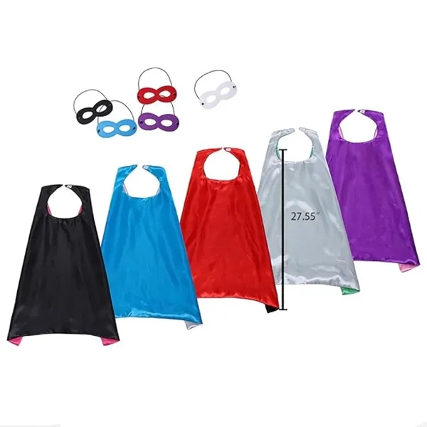 Custom Kids Superhero Cape with Mask  Double-Sided Satin - Custom Kids Superhero Cape with Mask  Double-Sided Satin - Image 1 of 2