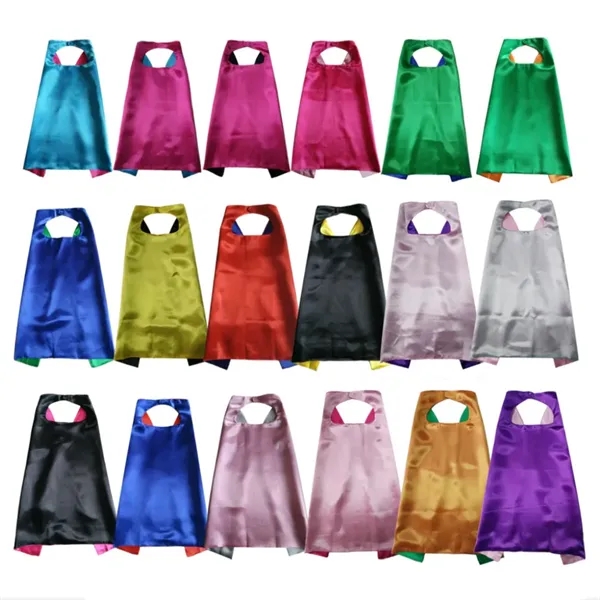 Custom Kids Superhero Cape with Mask  Double-Sided Satin - Custom Kids Superhero Cape with Mask  Double-Sided Satin - Image 2 of 2