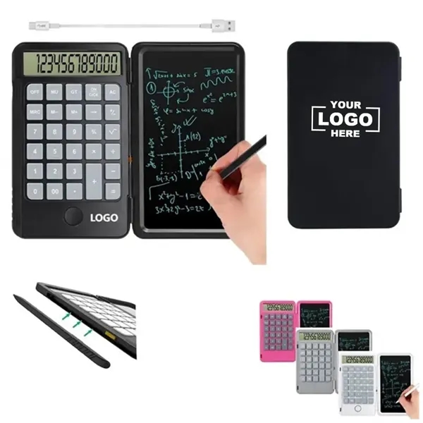 Rechargeable Calculator with Erasable Writing Pad - Rechargeable Calculator with Erasable Writing Pad - Image 0 of 2