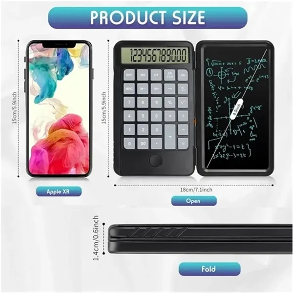 Rechargeable Calculator with Erasable Writing Pad - Rechargeable Calculator with Erasable Writing Pad - Image 1 of 2