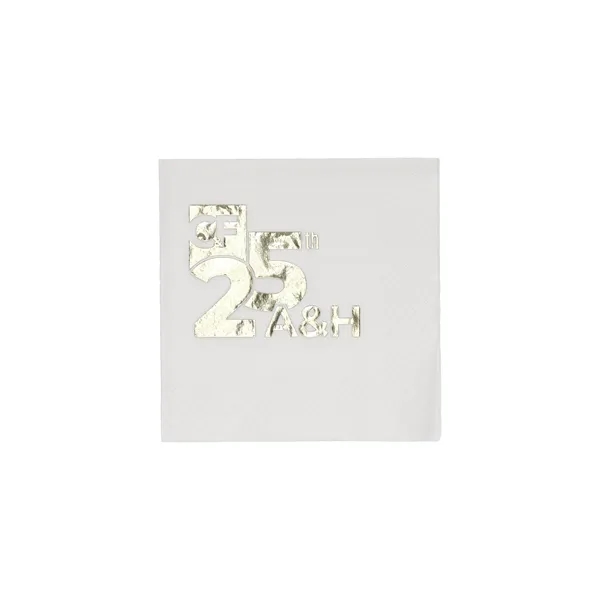 Beverage Napkin - White - Tradition - Beverage Napkin - White - Tradition - Image 2 of 3