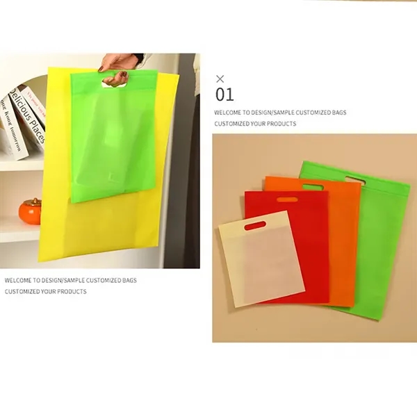 Non-woven Fold-Over Exhibition Die Cut Handle Tote Bags - Non-woven Fold-Over Exhibition Die Cut Handle Tote Bags - Image 2 of 2