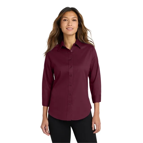 Port Authority Women's 3/4-Sleeve Easy Care Shirt. - Port Authority Women's 3/4-Sleeve Easy Care Shirt. - Image 6 of 34