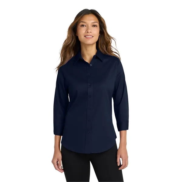 Port Authority Women's 3/4-Sleeve Easy Care Shirt. - Port Authority Women's 3/4-Sleeve Easy Care Shirt. - Image 17 of 34