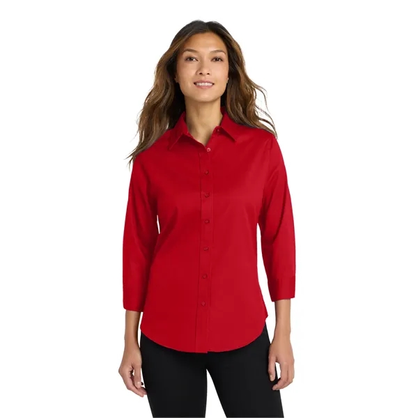 Port Authority Women's 3/4-Sleeve Easy Care Shirt. - Port Authority Women's 3/4-Sleeve Easy Care Shirt. - Image 22 of 34
