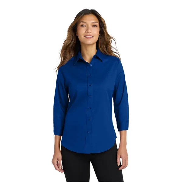 Port Authority Women's 3/4-Sleeve Easy Care Shirt. - Port Authority Women's 3/4-Sleeve Easy Care Shirt. - Image 29 of 34