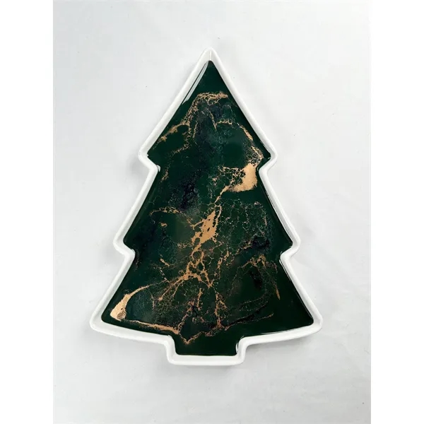 7.5 "x5.5" NEW!! Christmas Tree Shaped Ceramic Tray - 7.5 "x5.5" NEW!! Christmas Tree Shaped Ceramic Tray - Image 1 of 7