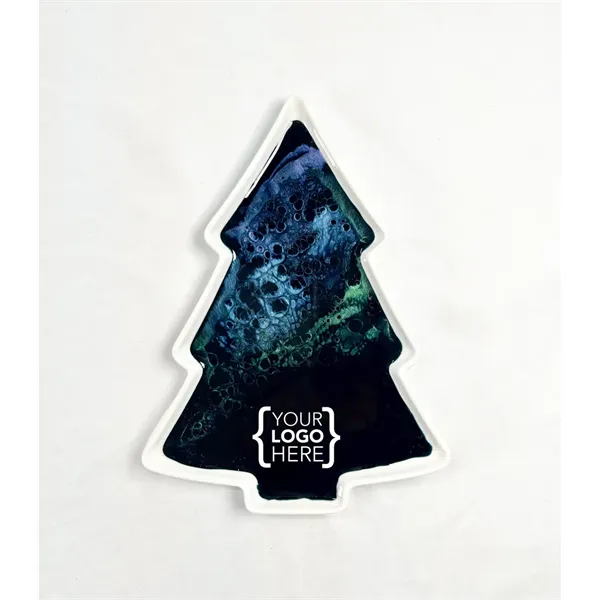 7.5 "x5.5" NEW!! Christmas Tree Shaped Ceramic Tray - 7.5 "x5.5" NEW!! Christmas Tree Shaped Ceramic Tray - Image 0 of 7