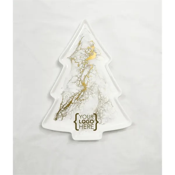 7.5 "x5.5" NEW!! Christmas Tree Shaped Ceramic Tray - 7.5 "x5.5" NEW!! Christmas Tree Shaped Ceramic Tray - Image 5 of 7