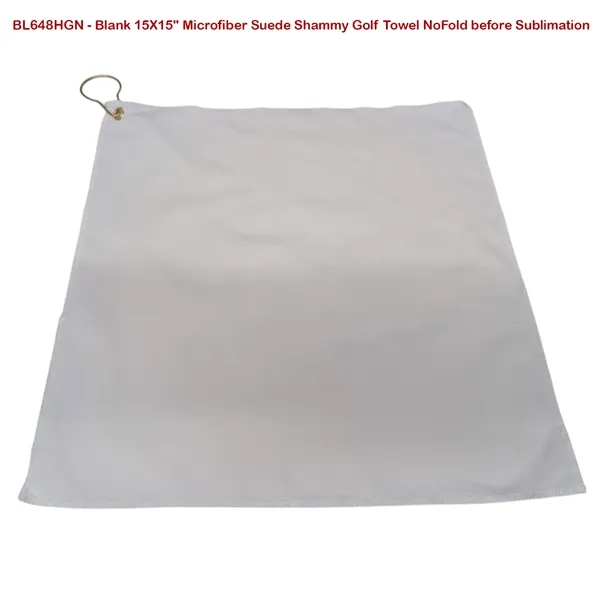 Microfiber Suede Shammy Golf Towel, 15x15, Nofold - Microfiber Suede Shammy Golf Towel, 15x15, Nofold - Image 2 of 4