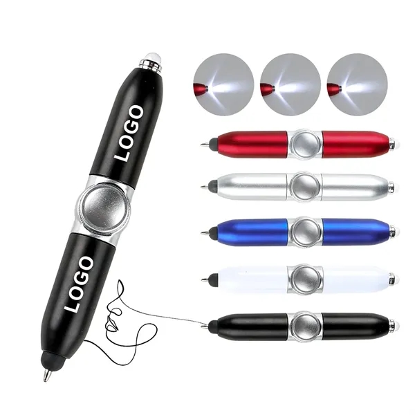 Fidget Spinner Rotating Ballpoint Pen With Light - Fidget Spinner Rotating Ballpoint Pen With Light - Image 0 of 2