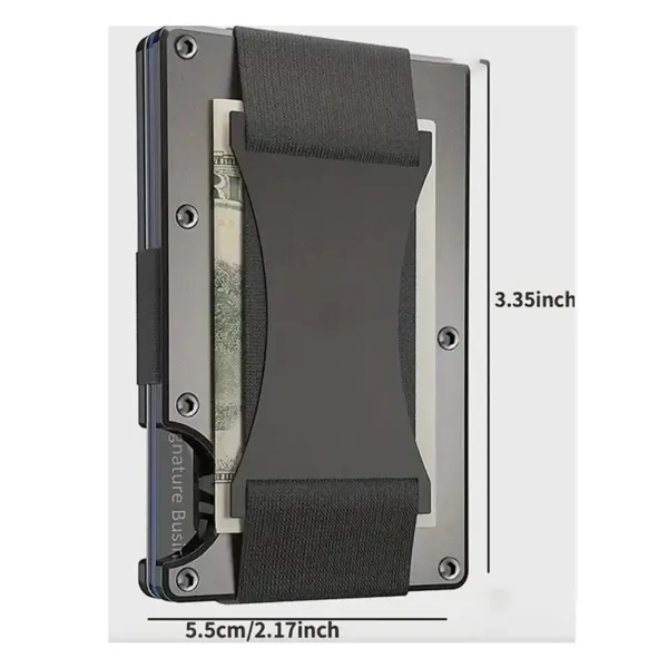Slim Minimalist Wallet with RFID Blocking and Money Clip - Slim Minimalist Wallet with RFID Blocking and Money Clip - Image 1 of 4