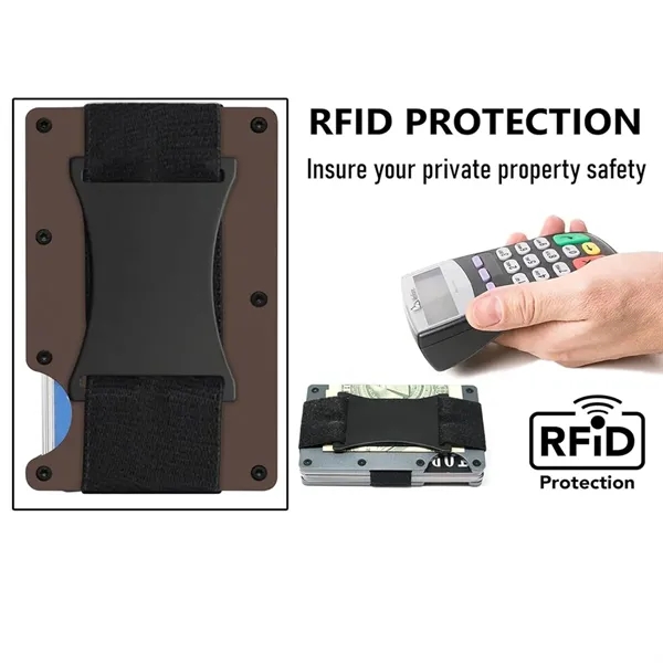 Slim Minimalist Wallet with RFID Blocking and Money Clip - Slim Minimalist Wallet with RFID Blocking and Money Clip - Image 3 of 4