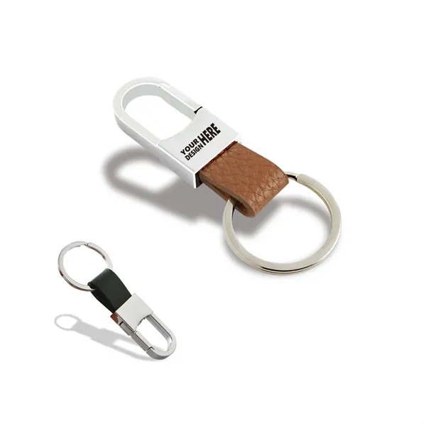 Metal Genuine Leather Car Keychain - Metal Genuine Leather Car Keychain - Image 0 of 1