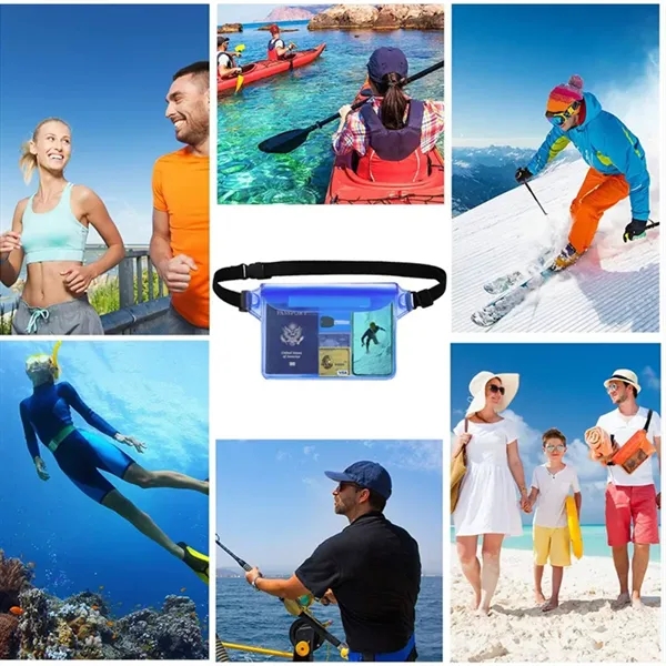 Waterproof Phone Waist Strap Pouch Beach Dry Bag for Travel - Waterproof Phone Waist Strap Pouch Beach Dry Bag for Travel - Image 3 of 4