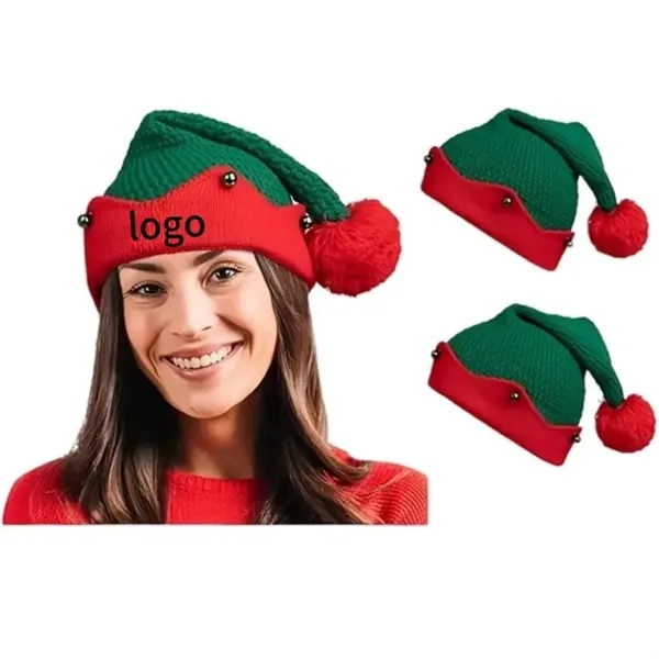 Knitted Beanie Crochet Knit Christmas Cap - Knitted Beanie Crochet Knit Christmas Cap - Image 0 of 4