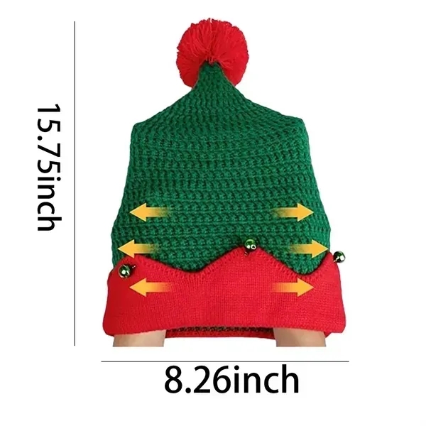 Knitted Beanie Crochet Knit Christmas Cap - Knitted Beanie Crochet Knit Christmas Cap - Image 1 of 4