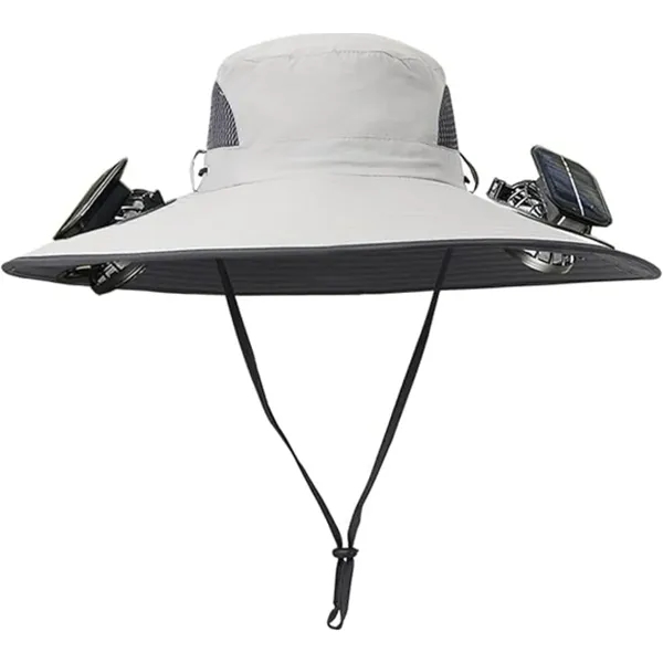 Sun Hat with 2 Solar Fan - Sun Hat with 2 Solar Fan - Image 6 of 7